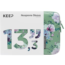 KEEP 13,3" PC neopren-etui (Jade Summer Flower)