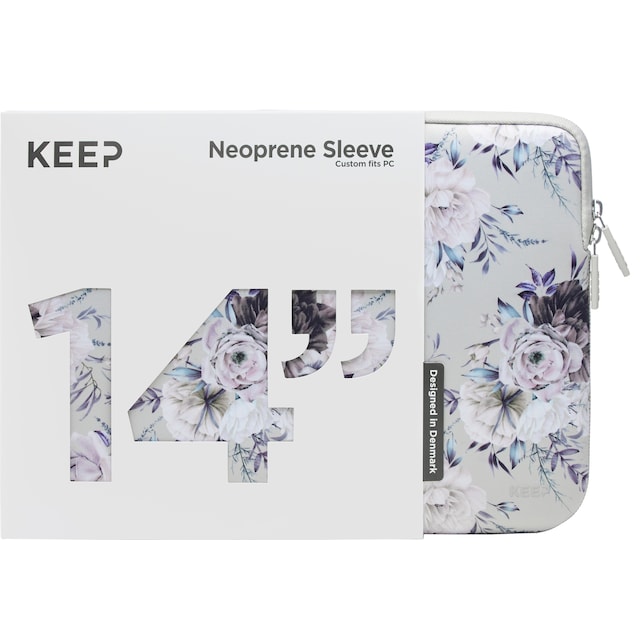 KEEP 14" PC neopren-etui (Silver Summer Flower)