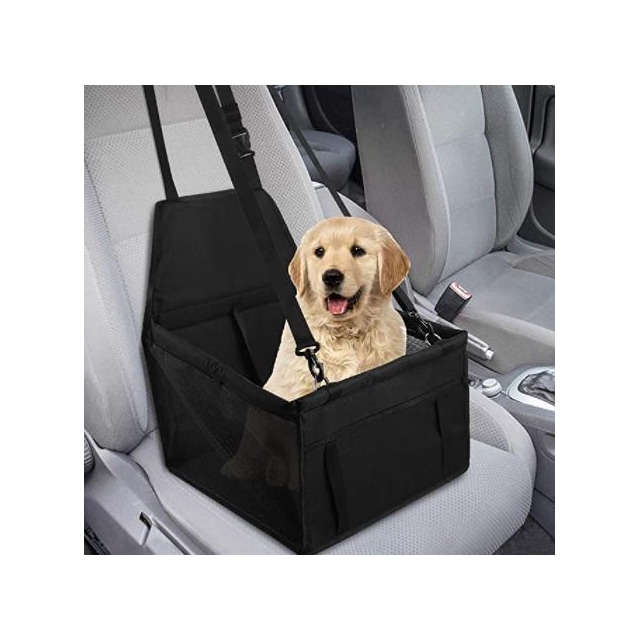 Pet car bag, black, large