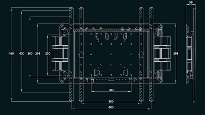 Multibrackets 9697 skærmbeslag til skiltning 2,16 m (85") Sort