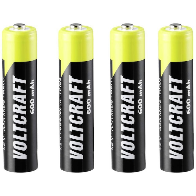 Genopladeligt AAA-batteri NiMH 4 stk 600 mAh VOLTCRAFT