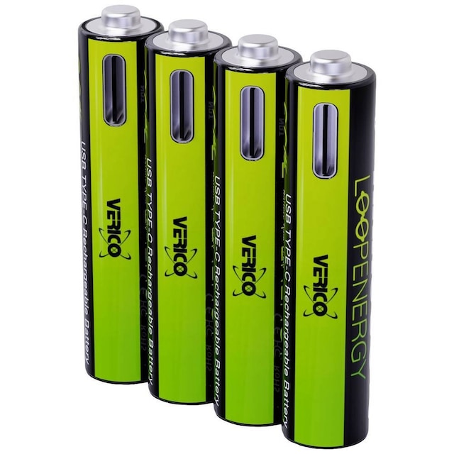 Genopladeligt AAA-batteri Litium 4 stk 600 mAh Verico