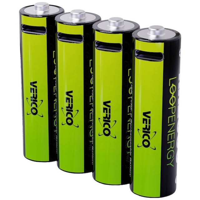Genopladeligt AA-batteri Litium 4 stk Verico LoopEnergy