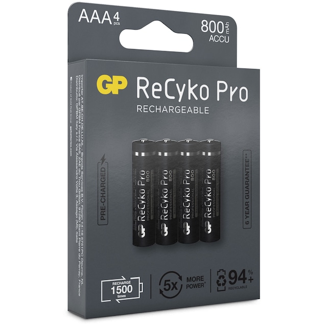ReCyko Pro AAA-batterier 800 mAh 4-pak