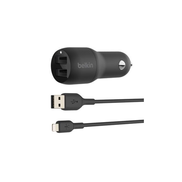 Belkin BOOST↑CHARGE, Automatisk, Cigartænder, 4,8 A, Sort