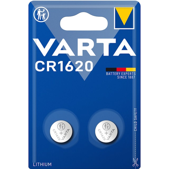 Varta CR1620 3V Lithium knapcellebatteri 2-pak