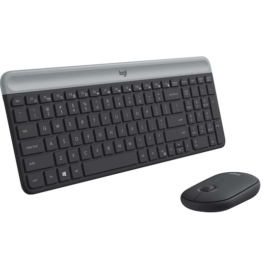 Logitech MK470 Slim Combo mus og tastatur (graphite) | Elgiganten