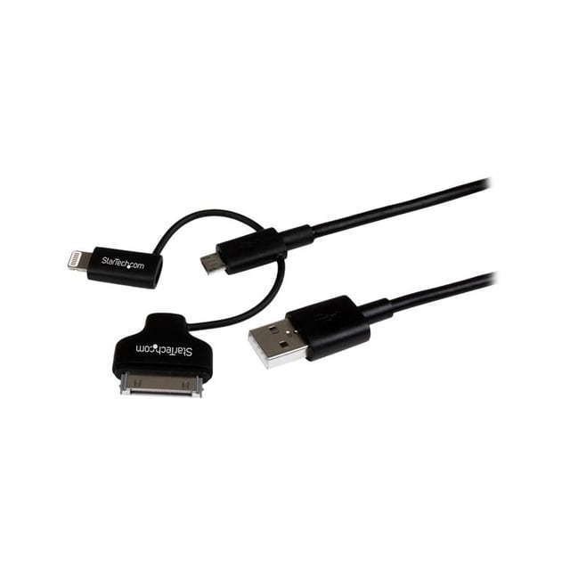 StarTech.com Lightning eller 30-stifts dockning eller Micro USB till USB-kabel -