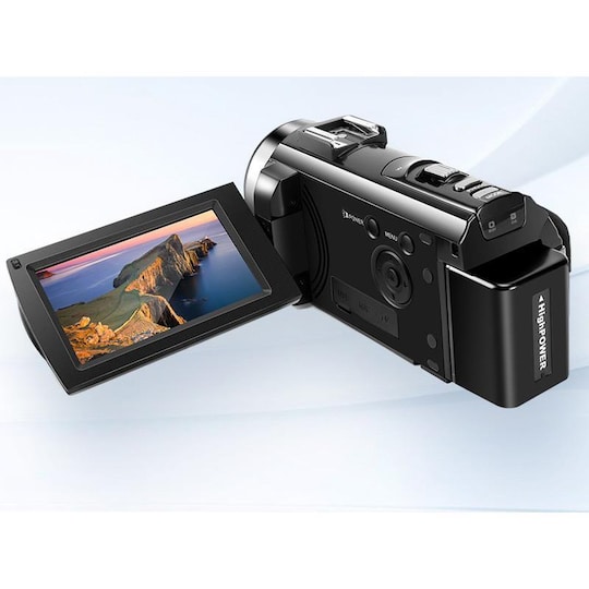 Videokamera 1080P/24MP/16x zoom roterbar LCD-skärm Elgiganten