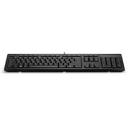 HP 125 Wired Keyboard, Full-size (100%), USB, Membran, Sort