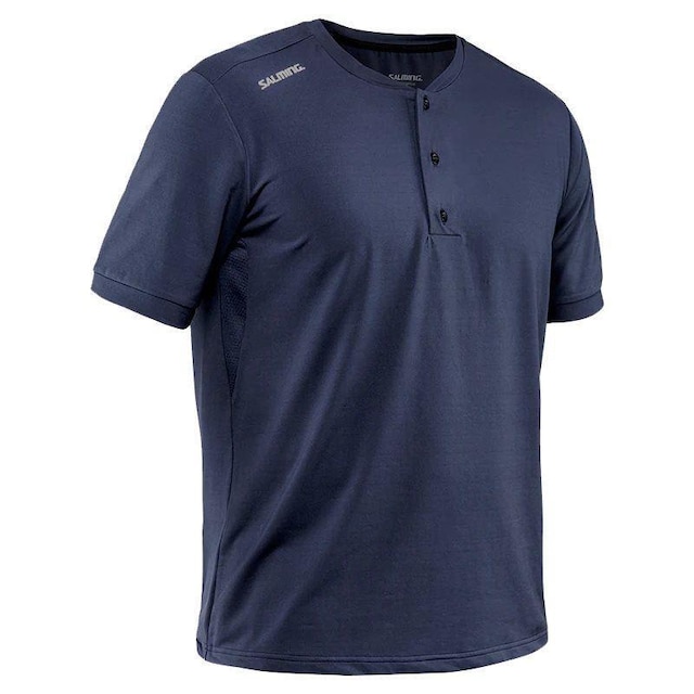 Salming Classic Button Jersey, Padel og tennis T-shirt herrer Navy/Grey XXL