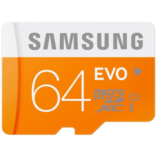 Samsung Micro SDHC EVO hukommelseskort 64 GB + adapter | Elgiganten