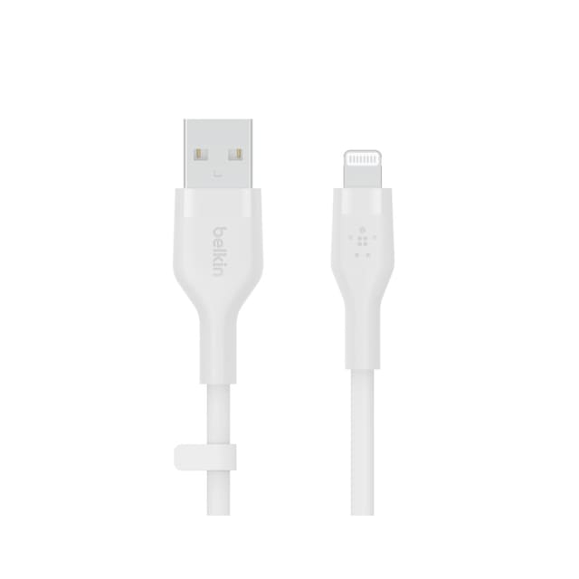 Belkin Cbl Scicone USB-A LTG 2M blc, 2 m, USB A, USB C/Lightning, Hvid