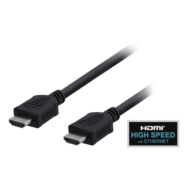 EPZI HDMI-kabel, HDMI High Speed med Ethernet, 4K, 1 m, sort