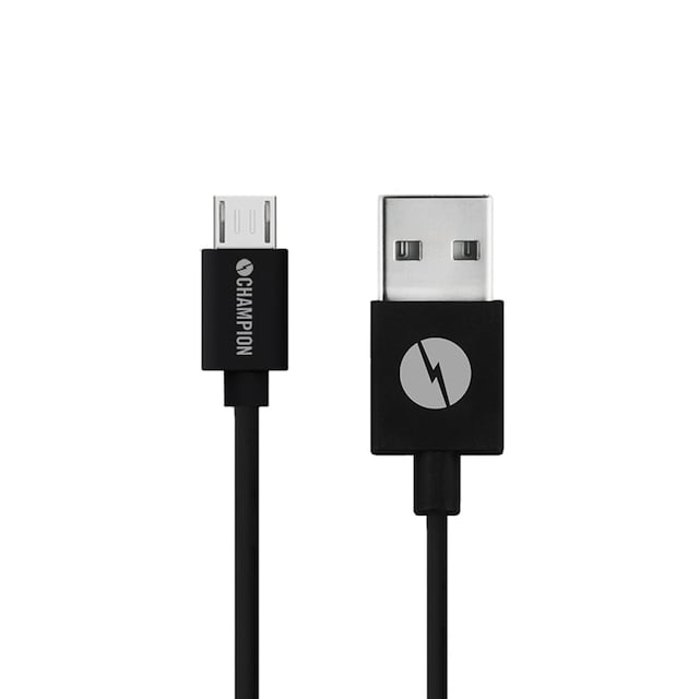 Champion USB-A til Micro-USB Kabel 1m Sort