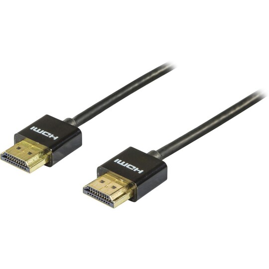 DELTACO tyndt HDMI kabel, HDMI High Speed with Ethernet, HDMI Type A h |  Elgiganten