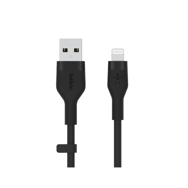 Belkin Cbl Silicqe USB-A LTG 2M noir, 2 m, USB A, USB C/Lightning, Svart