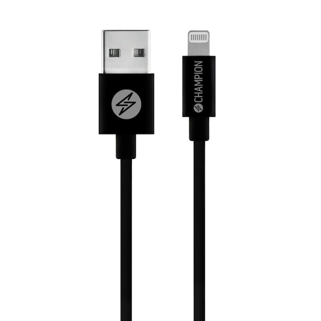 Champion USB-A til Lightning kabel 3m sort