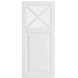 Epoq Heritage Mansion vitrinelåge, halvglas 40x92 til køkken (Classic White)