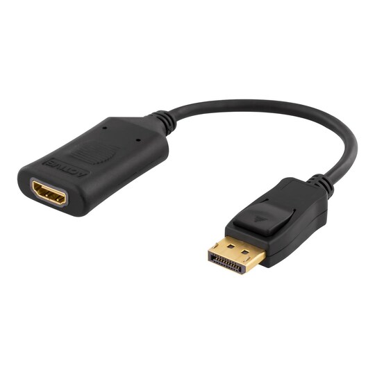 Ælte Cyberplads facet DELTACO DisplayPort - HDMI adapter, 4096x2160 60Hz, 0.1m, black | Elgiganten