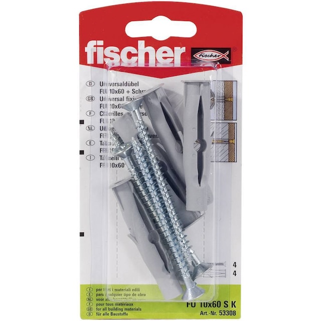 Fischer FU 10 x 60 SK Universalrawplug 60 mm 10 mm