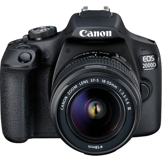 Canon EOS 2000D DSLR kamera + 18-55 DC3 objektiv | Elgiganten
