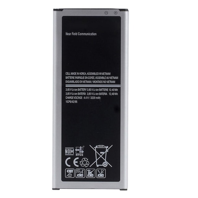 Batteri til Samsung Galaxy Note 4 3.85V 3220mAh genopladeligt Li-ion