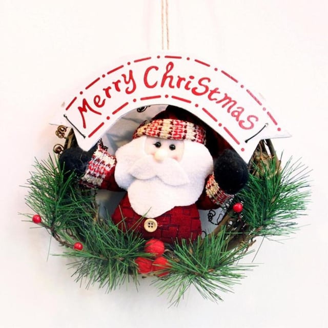 Yndig julekranscirkel rottingdørhængende dekoration