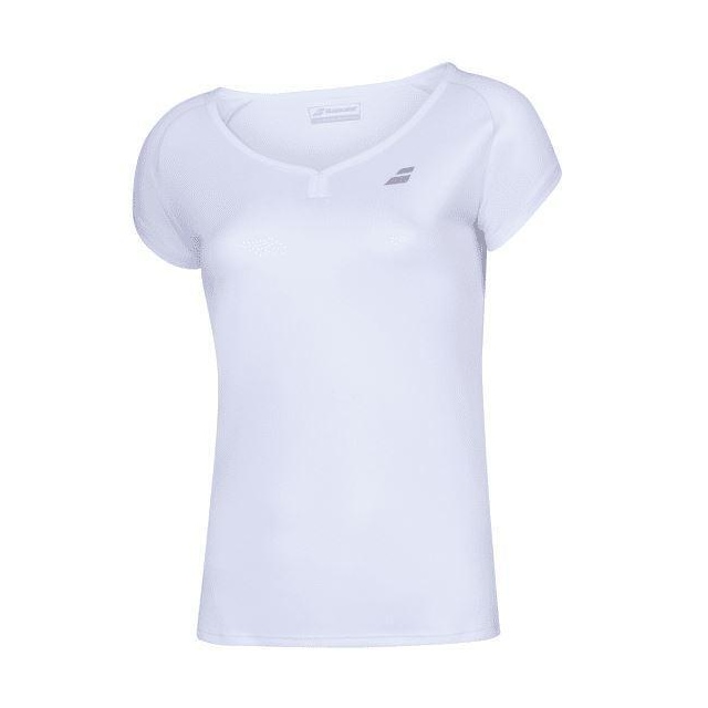 Babolat Play Cap Sleeve Top, Padel og tennis T-shirt dame Vit/Blå S