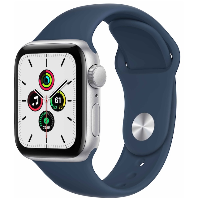 Apple Watch SE 40 mm GPS (Silver Alu/Abyss Blue sportsbånd)