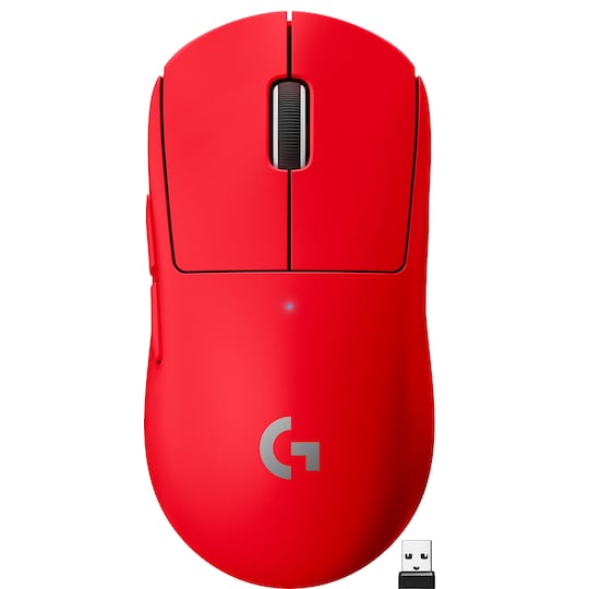 Logitech G Pro X Superlight trådløs gaming-mus (rød) | Elgiganten