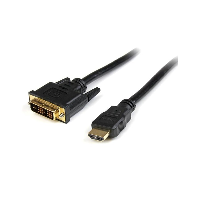 StarTech.com HDDVIMM1M , 1 m, HDMI, DVI-D, Guld, Sort, Hanstik/Hanstik