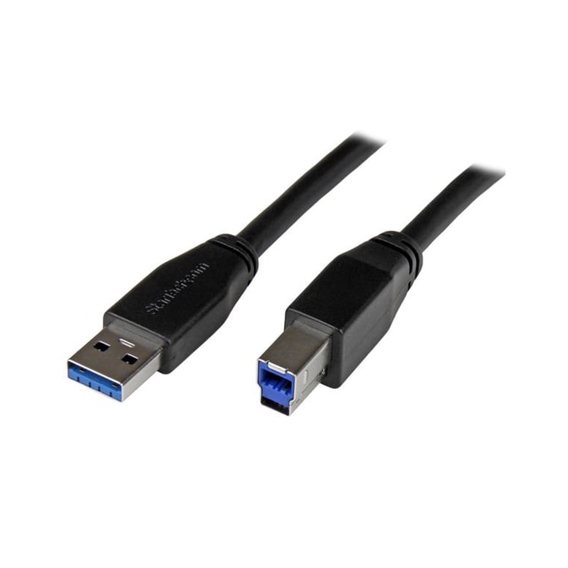 StarTech.com USB3SAB5M, 5 m, USB A, USB B, USB 3.2 Gen 1 (3.1 Gen 1), Hanstik/Ha