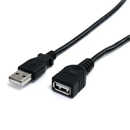 StarTech.com 91 cm svart USB 2.0-förlängningskabel A till A – M/F, 0,91 m, U