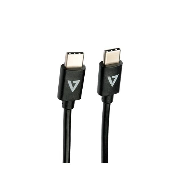 V7 V7USB2C-2M, 2 m, USB C, USB C, USB 2.0, 480 Mbit/s, Svart