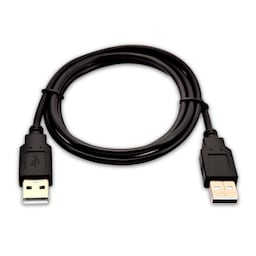 V7 V7USB2AA-02M-1E, 2 m, USB A, USB A, USB 1.0, 480 Mbit/s, Svart
