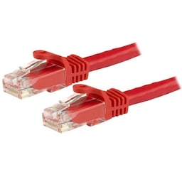 StarTech.com Cat6-patchkabel med hakfria RJ45-kontakter – 3 m, röd, 3 m, Cat6