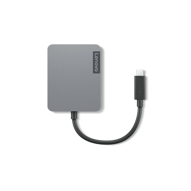 Lenovo 4X91A30366, USB 2.0 Type-C, HDMI, RJ-45, USB Type-C, VGA, Grå, 4K Ultra