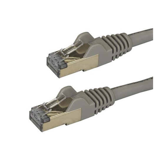 StarTech.com Cat6a Ethernet-kabel - skärmad (STP) - 3 m, grå, 3 m, Cat6a,  U/FT | Elgiganten