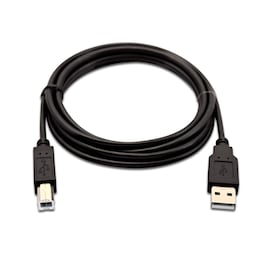 V7 V7USB2AB-02M-1E, 2 m, USB A, USB B, USB 1.0, 480 Mbit/s, Svart