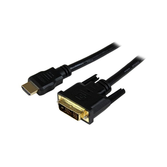 StarTech.com 1,5 m HDMI till DVI-D-kabel – M/M, 1,5 m, HDMI, DVI-D, Hankopplin