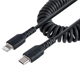 StarTech.com USB C till Lightning-kabel 50 cm, MFi-certifierad, iPhone-spirallad