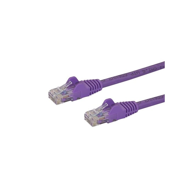 StarTech.com Cat6 Ethernet patchkabel med hakfria RJ45-kontakter - 5 m, lila, 5