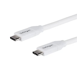 StarTech.com USB-C till USB-C-kabel med 5A PD - M/M - vit - 2 m - USB 2.0 - USB-
