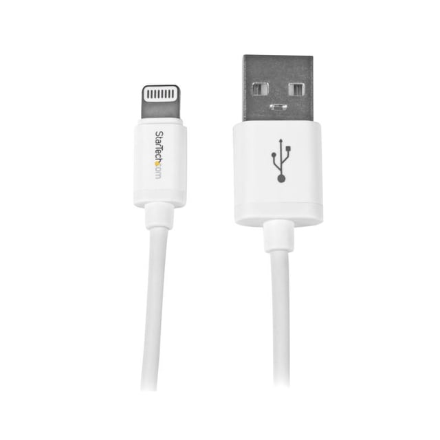 StarTech.com USBLT1MW, 1 m, Lightning, USB A, Hanstik, Hanstik, Hvid