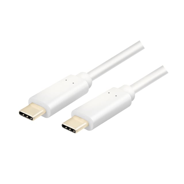 USB-C - USB-C kabel USB 3.2 Gen2x1 60W 1m Vit