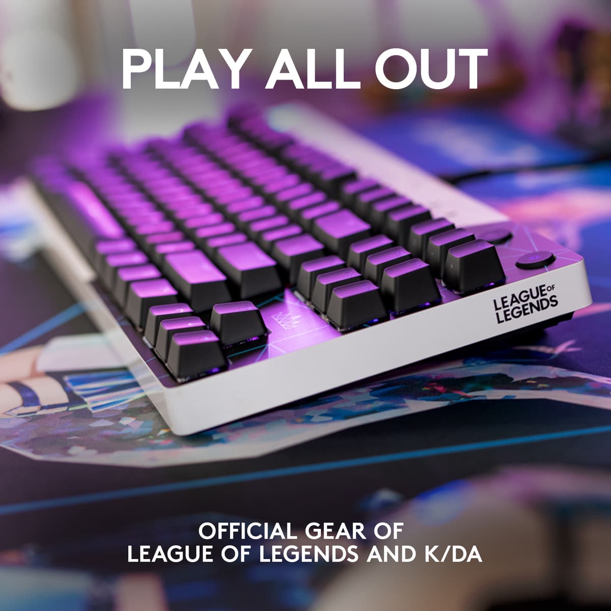 Logitech G Pro Lol K/DA gaming tastatur (nordisk layout)