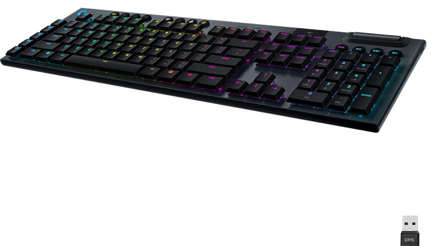 Logitech G915 Lightspeed trådløst gaming tastatur (GL Tactile switch.) |  Elgiganten