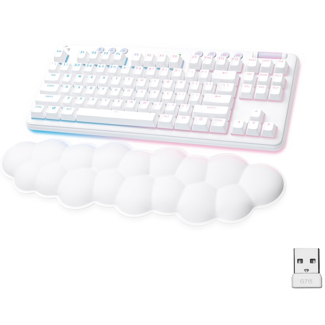 Logitech G G715 Tactile gaming tastatur (hvidt)