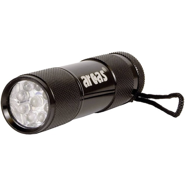 Arcas Alu 9 LED LED (RGB) Mini-lommelygte Batteridrevet